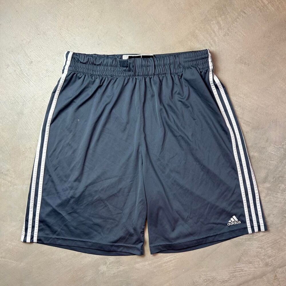 Adidas Men's Navy and Grey Shorts